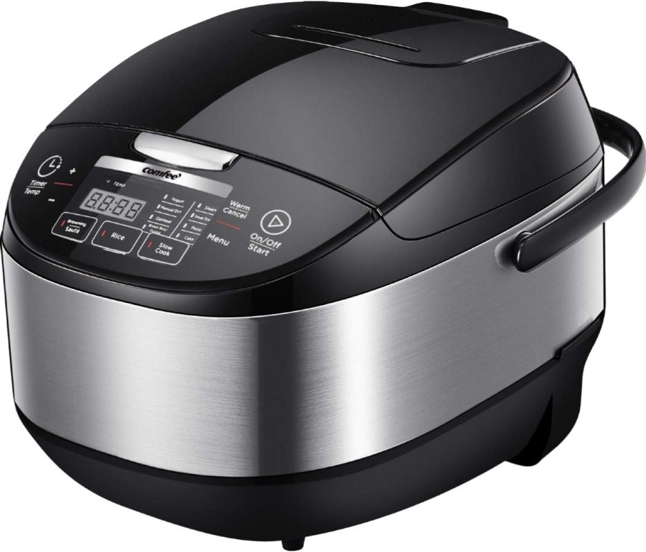 COMFEE' Rice Cooker, Asian Style Large Rice Cooker with Fuzzy Logic Technology, 11 Presets, 10 Cup Uncooked-20 Cup Cooked, Auto Keep Warm, 24-Hr Delay Timer - 1