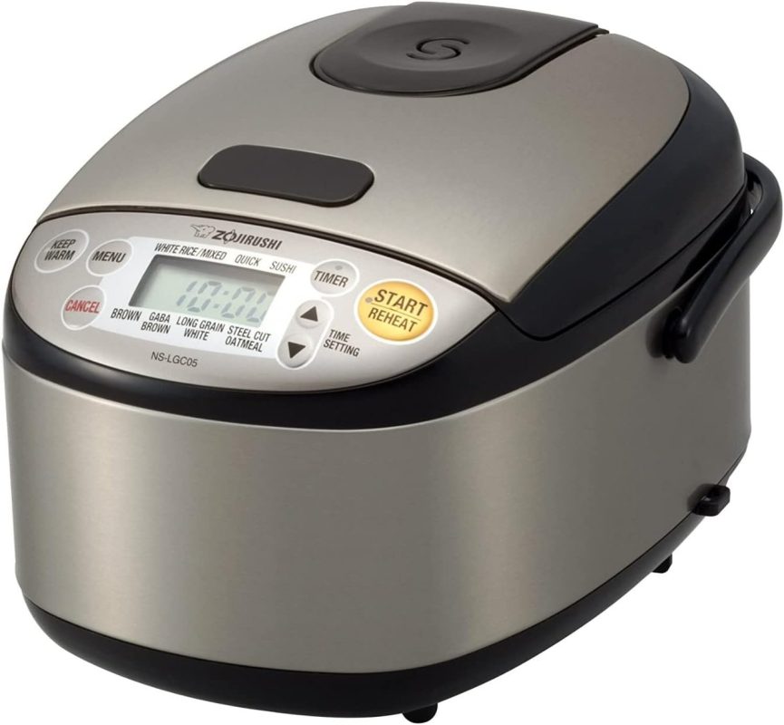 Three cup Zojirushi rice cooker used as a real capacity example