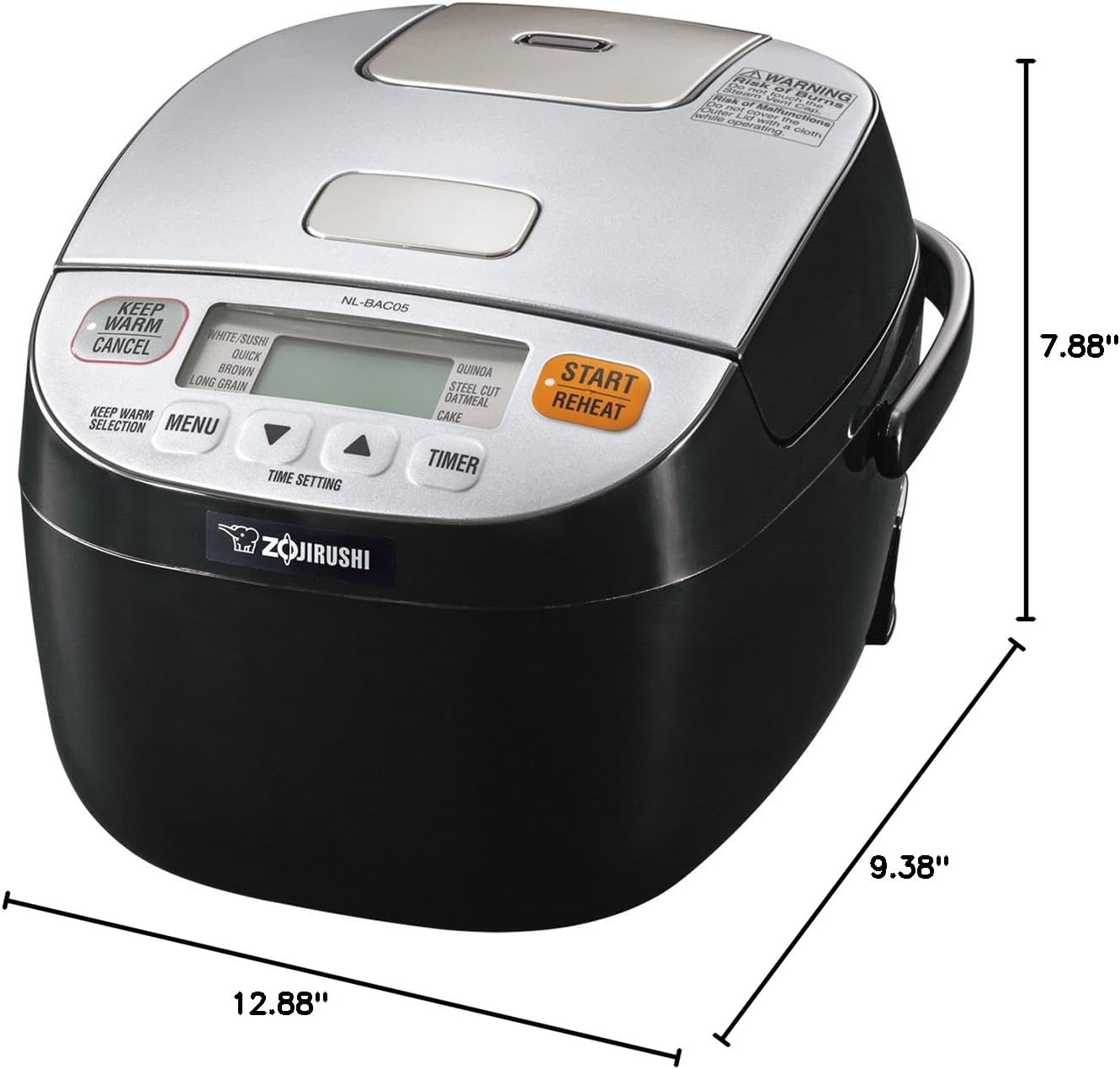 Zojirushi 612252-NL-BAC05SB Micom Rice Cooker and Warmer, Silver Black 6