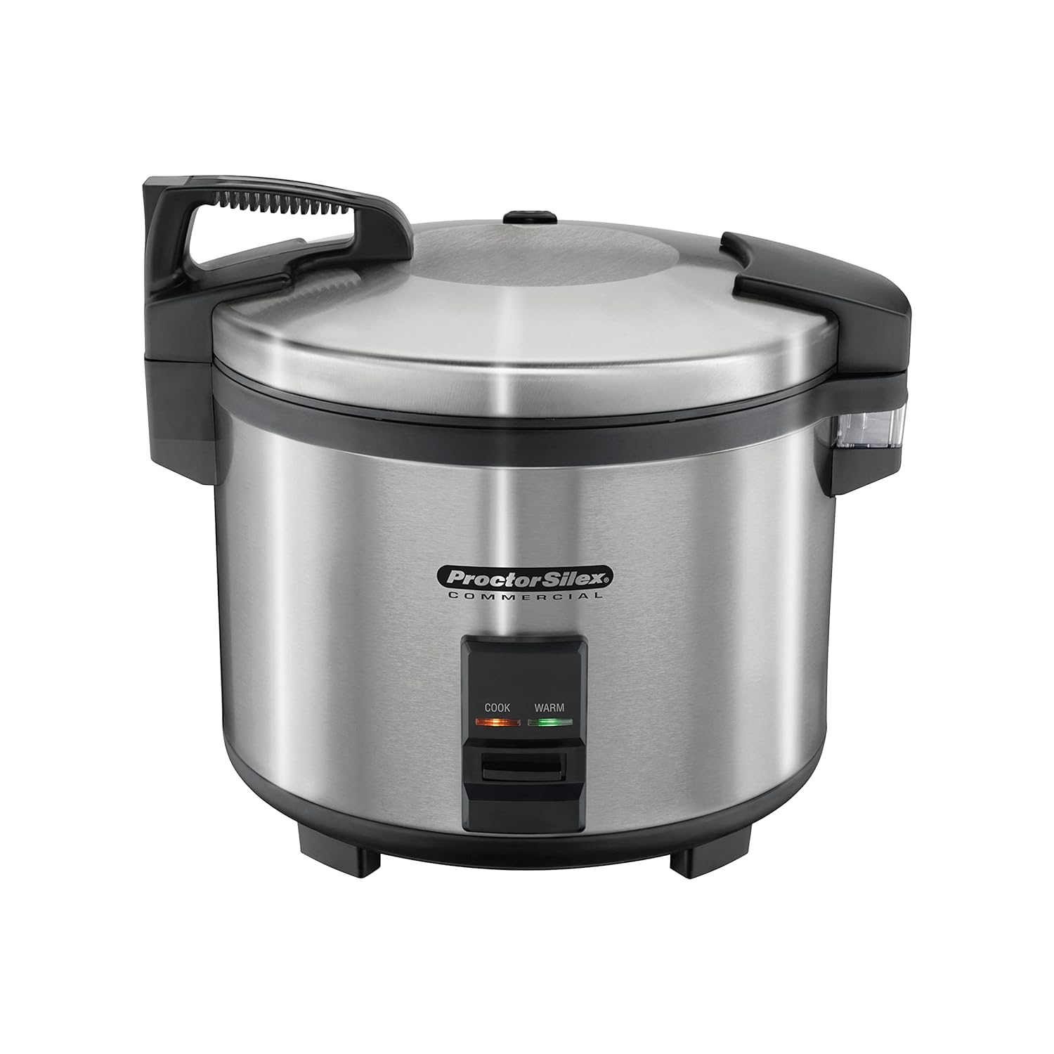 Hamilton Beach Proctor Silex Commercial 37560R Rice Cooker-Warmer, 60 Cups Cooked Rice, Non-Stick Pot, Hinged Lid, Stainless Steel Housing, 1 Year Warranty - 1