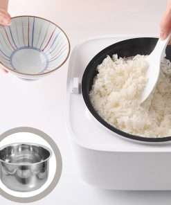 Yardwe Rice Cooker Inner Pot, Stainless Steel Inner Cooking Pot Non-Stick Rice Cooker Pot for Home Kitchen 2L - 3