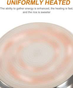 Yardwe Rice Cooker Inner Pot, Stainless Steel Inner Cooking Pot Non-Stick Rice Cooker Pot for Home Kitchen 2L - 5