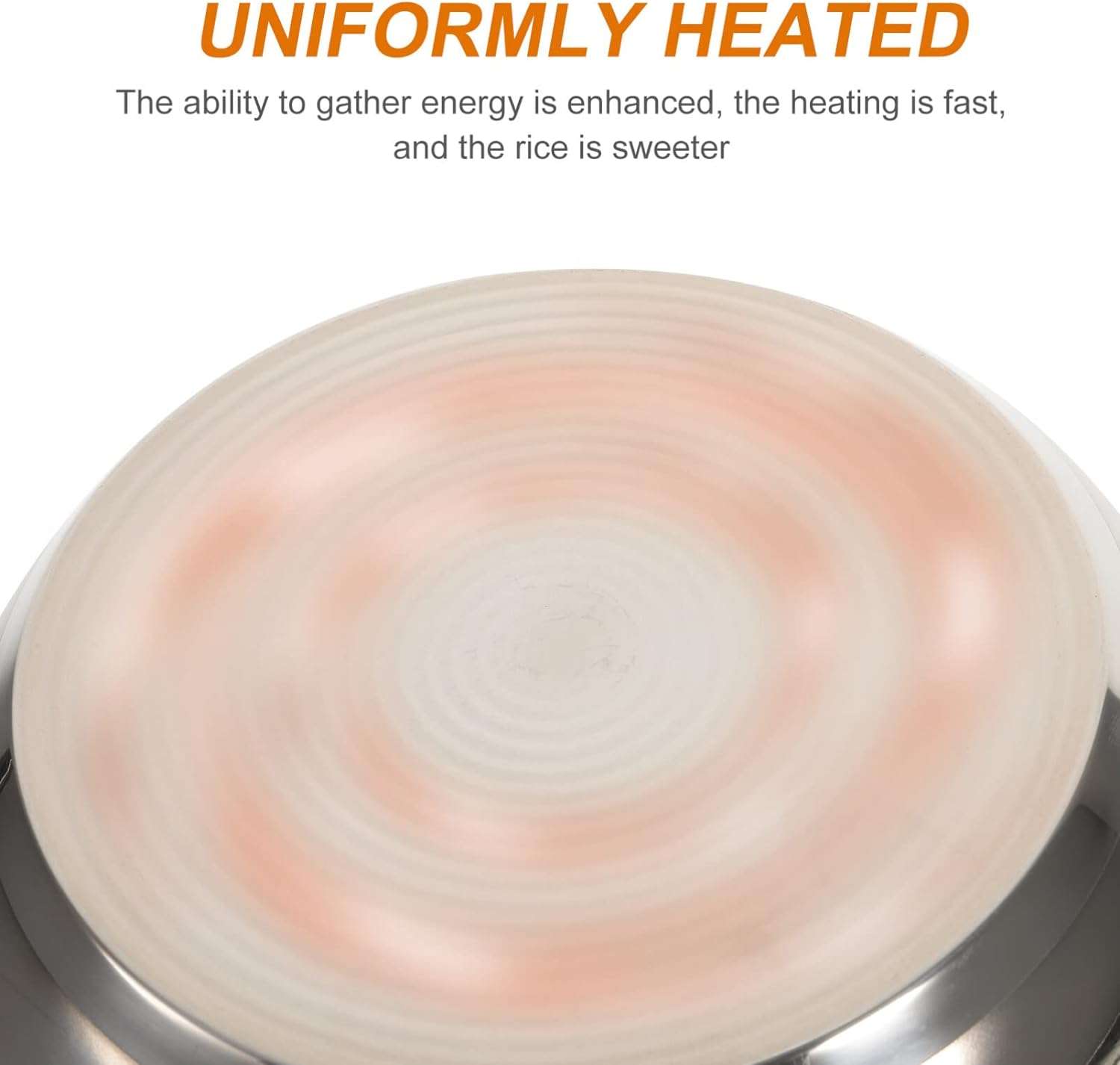 Yardwe Rice Cooker Inner Pot, Stainless Steel Inner Cooking Pot Non-Stick Rice Cooker Pot for Home Kitchen 2L - 5