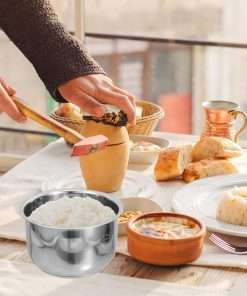 Yardwe Rice Cooker Inner Pot, Stainless Steel Inner Cooking Pot Non-Stick Rice Cooker Pot for Home Kitchen 2L - 8