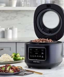 West Bend Programmable Rice & Grain Cooker with 7 Preset Functions, Includes Delay Start and Keep Warm, Features Easy View Window & Steam Basket, 12 Cups Cooked - 2