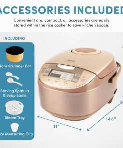 Aroma Housewares ARC-6106 Aroma Professional 6 Cups Uncooked Rice, Slow Cooker, Food Steamer, MultiCooker, Champagne - 8