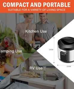 Small Rice Cooker and Food Steamer, 3-4 Cups Uncooked(6-8 Cups Cooked) Mini Rice Maker, Removable Non-Stick Pot Suitable for Cooking, Soups, Stewing, Steaming, Automatic Keep Warm Function - 6