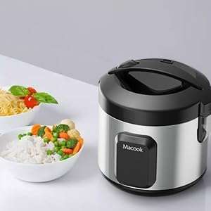 Small Rice Cooker and Food Steamer, 3-4 Cups Uncooked(6-8 Cups Cooked) Mini Rice Maker, Removable Non-Stick Pot Suitable for Cooking, Soups, Stewing, Steaming, Automatic Keep Warm Function - 7