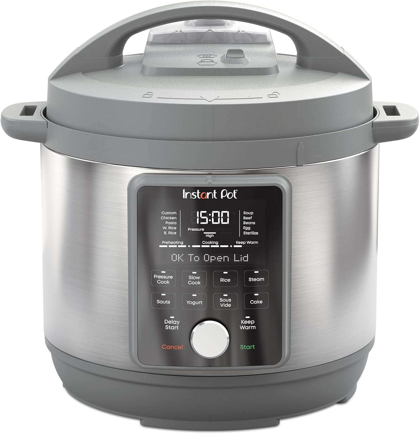 Instant Pot Duo Plus, 6-Quart Whisper Quiet 9-in-1 Electric Pressure Cooker, Slow Rice Steamer, Sauté, Yogurt Maker, Warmer & Sterilizer, Free App with 800+ Recipes, Stainless Steel - 1