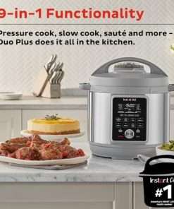 Instant Pot Duo Plus, 6-Quart Whisper Quiet 9-in-1 Electric Pressure Cooker, Slow Rice Steamer, Sauté, Yogurt Maker, Warmer & Sterilizer, Free App with 800+ Recipes, Stainless Steel - 2