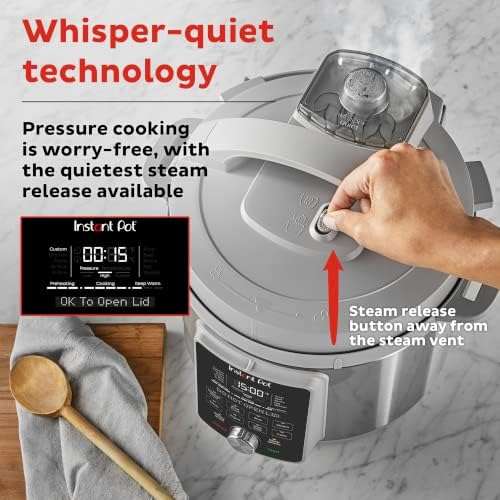 Instant Pot Duo Plus, 6-Quart Whisper Quiet 9-in-1 Electric Pressure Cooker, Slow Rice Steamer, Sauté, Yogurt Maker, Warmer & Sterilizer, Free App with 800+ Recipes, Stainless Steel - 3