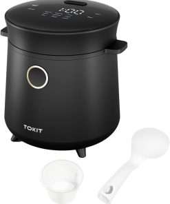 TOKIT Rice Cooker 1.5 L Mini Rice Cooker-Grey