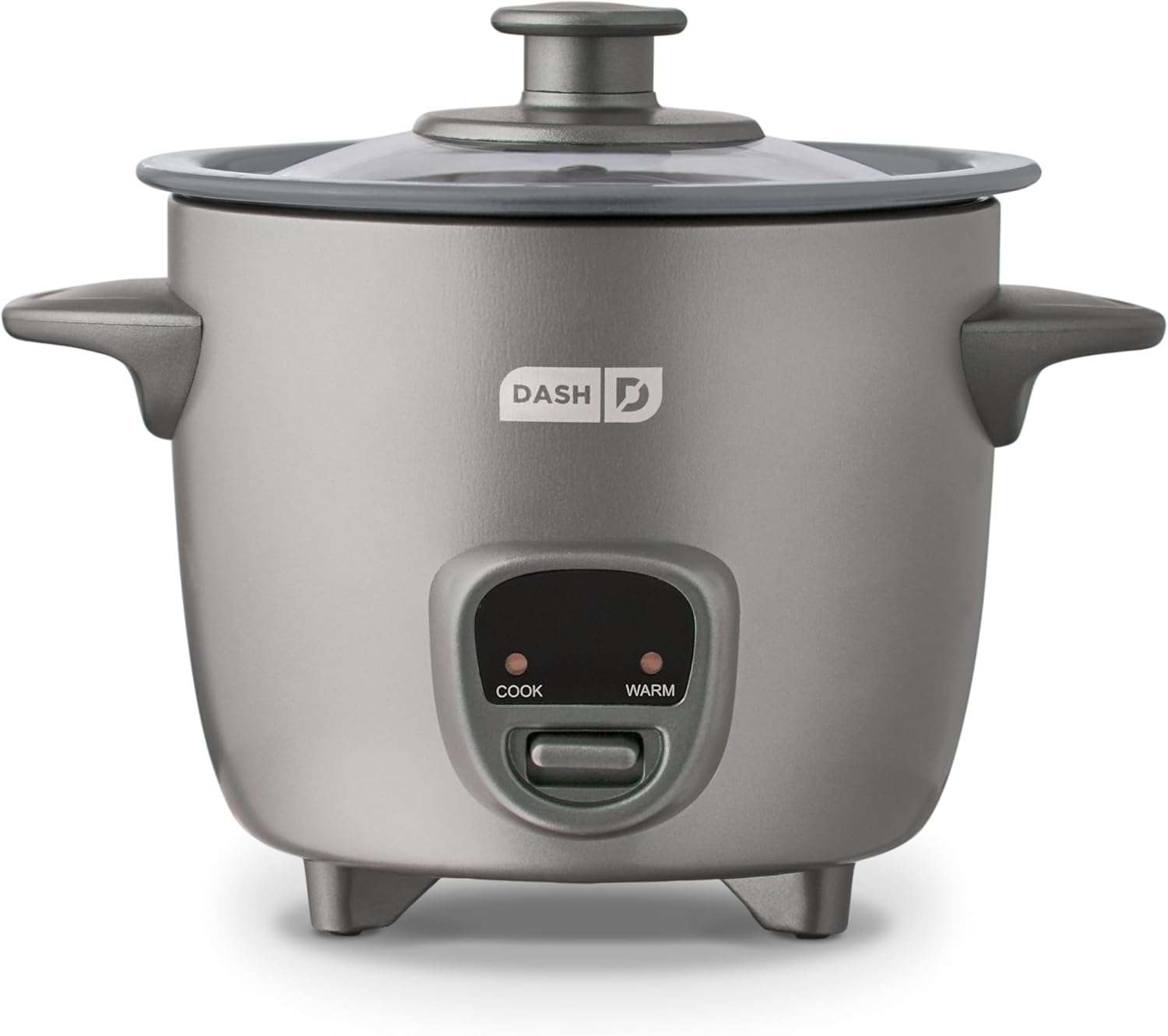 DASH Mini Rice Cooker Steamer with Removable Nonstick Pot, Keep Warm Function & Recipe Guide, .5 Quart, for Soups, Stews, Grains & Oatmeal - Graphite - 1