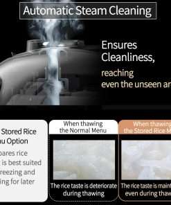 IH Induction Heating Dual Pressure Rice Cooker, 6 Person - 6-cup, 1.14Quarts 12-cup, 2.28Quarts, Full Stainless Inner Pot, Automatic High-Non-Pressure, Easy Open Handle, Auto Steam Clean - 8