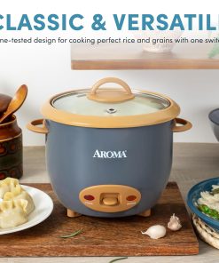 AROMA® 6-Cup (Cooked) One-Touch Pot Style Rice Cooker with CoreCoat™ PFAS-Free Nonstick Ceramic Surface (1.5 Quarts) - 3