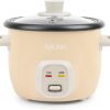 AROMA® Mini Rice Cooker, 2-Cup (Uncooked) - 4-Cup (Cooked), Grain Cooker, Soup Maker, Oatmeal Cooker, Auto Keep Warm, 1 Qt, Milk Tea color - 1