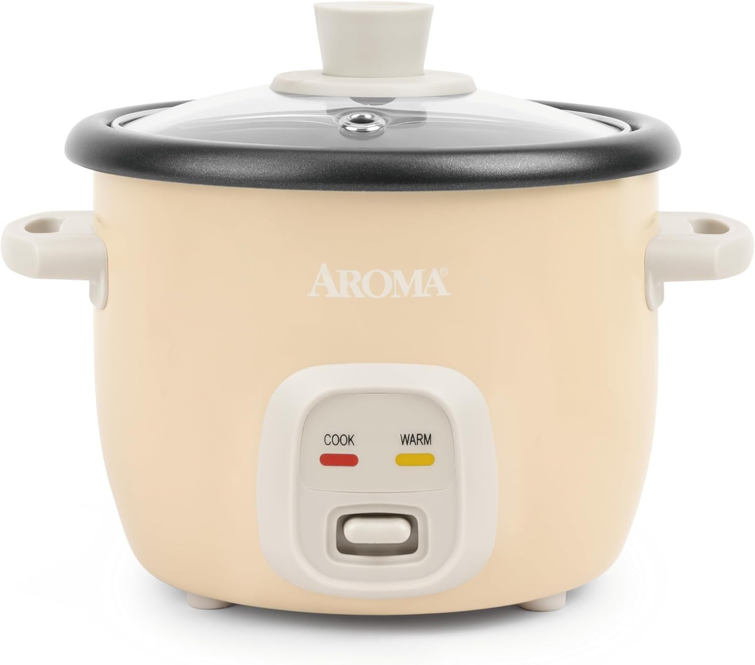 AROMA® Mini Rice Cooker, 2-Cup (Uncooked) - 4-Cup (Cooked), Grain Cooker, Soup Maker, Oatmeal Cooker, Auto Keep Warm, 1 Qt, Milk Tea color - 1