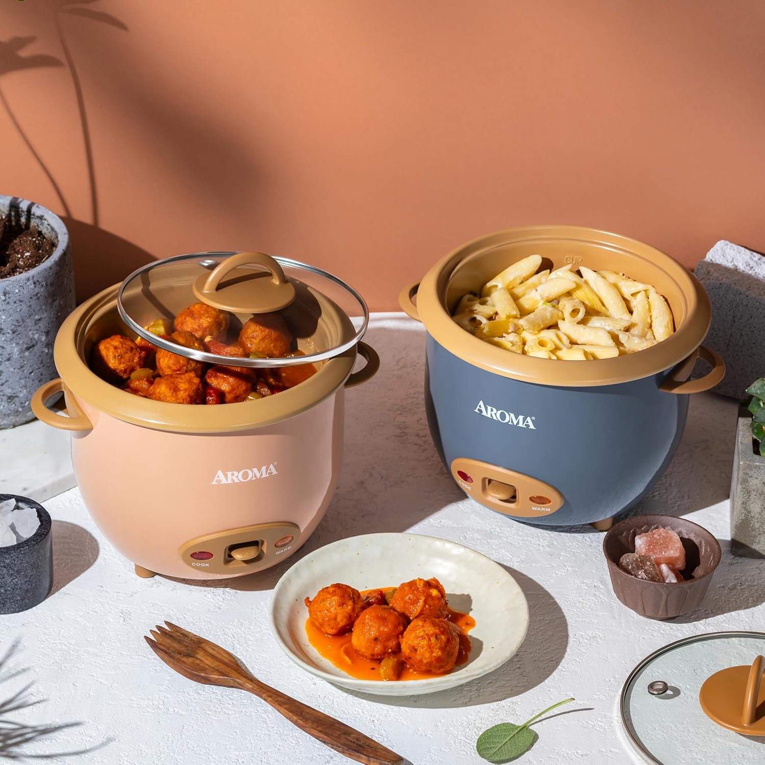 AROMA® 6-Cup (Cooked) One-Touch Pot Style Rice Cooker with CoreCoat™ PFAS-Free Nonstick Ceramic Surface (1.5 Quarts) - 7