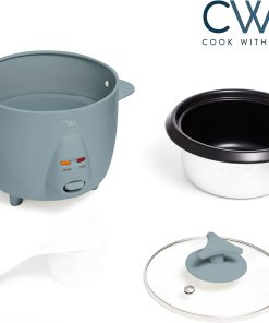 COOK WITH COLOR 6 Cup Rice Cooker 300W - Effortless Cooking and Perfectly, Cooks 3 Cups of Raw Rice for 6 Cups of Cooked Rice, Slate Blue - 5