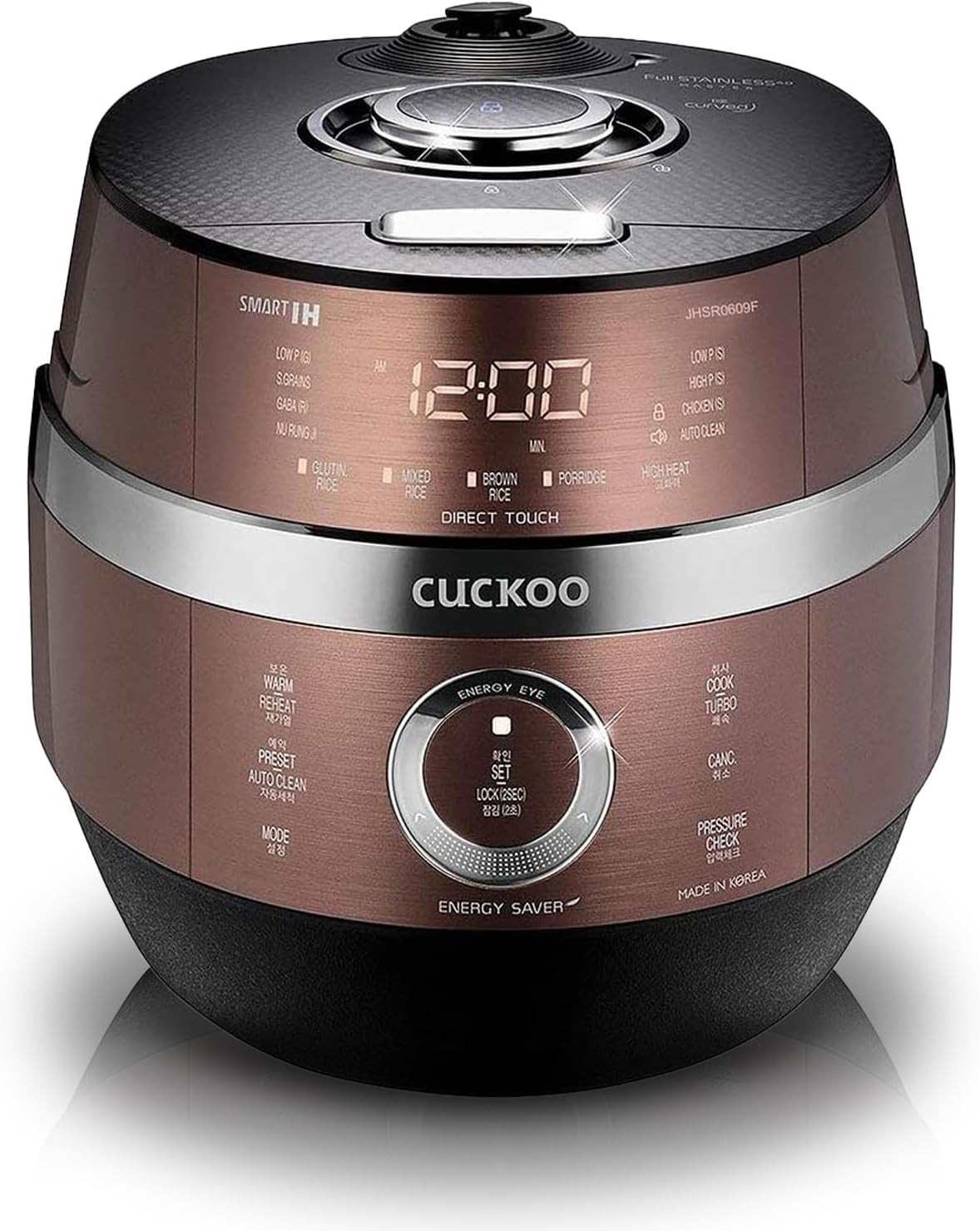 CUCKOO High Pressure Rice Cooker 6-Cup Uncooked - 12-Cup Cooked with Induction Heating Technology, Versatile Rice Maker with 16 Menu Options - 1