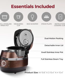 CUCKOO High Pressure Rice Cooker 6-Cup Uncooked - 12-Cup Cooked with Induction Heating Technology, Versatile Rice Maker with 16 Menu Options - 2