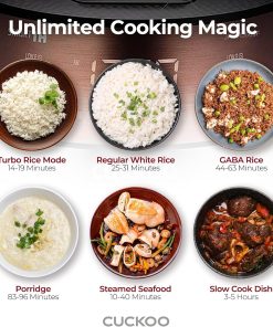 CUCKOO High Pressure Rice Cooker 6-Cup Uncooked - 12-Cup Cooked with Induction Heating Technology, Versatile Rice Maker with 16 Menu Options - 5