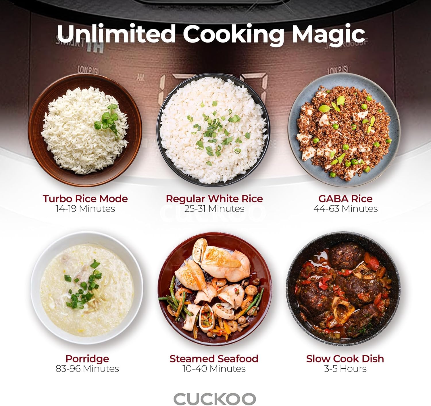 CUCKOO High Pressure Rice Cooker 6-Cup Uncooked - 12-Cup Cooked with Induction Heating Technology, Versatile Rice Maker with 16 Menu Options - 5