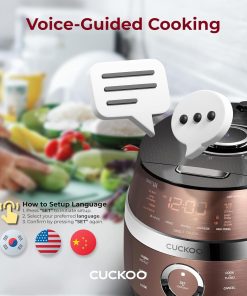 CUCKOO High Pressure Rice Cooker 6-Cup Uncooked - 12-Cup Cooked with Induction Heating Technology, Versatile Rice Maker with 16 Menu Options - 9