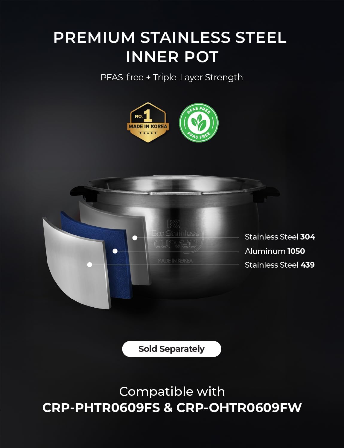 CUCKOO Twin Pressure Rice Cooker 6-Cup Uncooked - 12-Cup Cooked with Induction Heating Technology, Silent Pressure System, Open Cooking Mode, Dynamic Display, Eco Inner Pot, Gray - 3