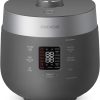 CUCKOO Twin Pressure Rice Cooker 6-Cup Uncooked - 12-Cup Cooked with Nonstick Inner Pot, Versatile Rice Maker & Warmer with 16 Menu Options, Open Cooking Mode, Voice Guide, Gray - 1