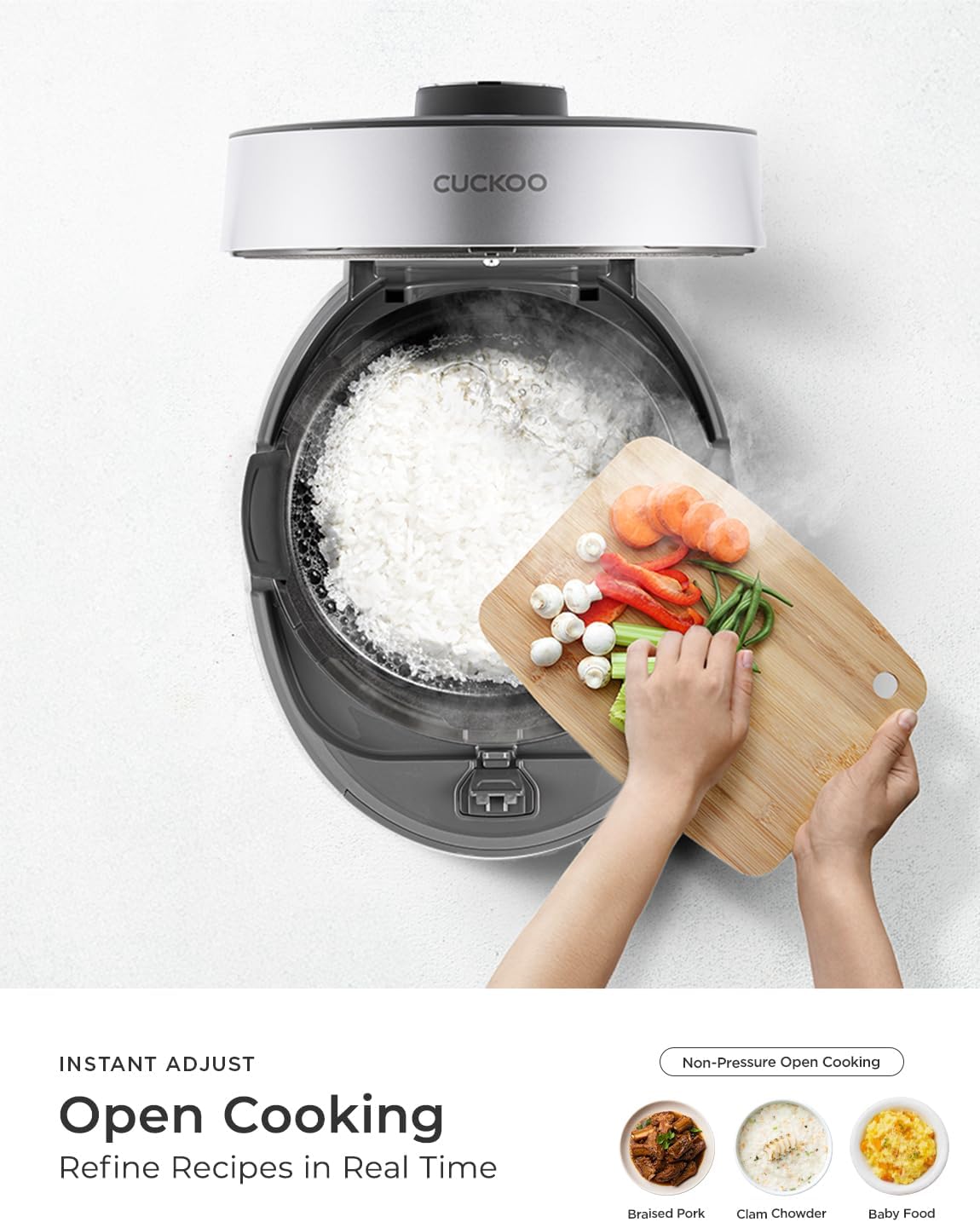 CUCKOO Twin Pressure Rice Cooker 6-Cup Uncooked - 12-Cup Cooked with Nonstick Inner Pot, Versatile Rice Maker & Warmer with 16 Menu Options, Open Cooking Mode, Voice Guide, Gray - 10