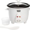 Tasty Mini Rice Cooker with Removable Nonstick Bowl and Auto Keep Warm Function, Great For Soups, Stews, Grains and Oats, 6 Cups Cooked (3 Cups Uncooked), 1.5-Quart, White - 1