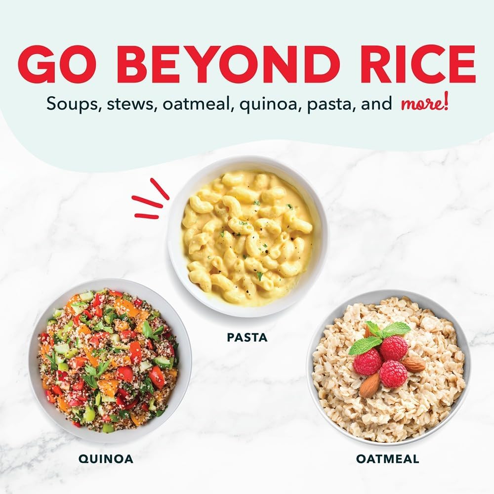 Dash Mini Ceramic Rice Cooker - Designed for Single-Serve Cooking - Compact Rice Cooker with Nonstick Removable Pot, Keep Warm Function & Easy-to-Clean Sleek Design - Aqua Ceramic - 4