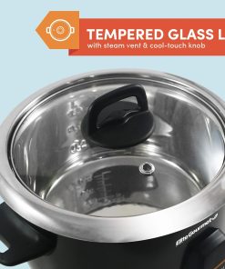 Elite Gourmet ERC2010B Electric Rice Cooker with Stainless Steel Inner Pot Makes Soups, Stews, Porridge's, Grains and Cereals, 10 cups cooked (5 Cups uncooked), Black - 5