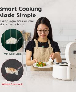 IRIS USA Micom Japanese Rice Cooker, 3-Cup Uncooked-6-Cup Cooked, Fuzzy Logic Kitchen Appliance with Recipe Presets, Slow Cooker, Steamer, Hot Pot & Warming Function - 7
