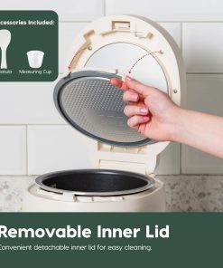 IRIS USA Micom Japanese Rice Cooker, 3-Cup Uncooked-6-Cup Cooked, Fuzzy Logic Kitchen Appliance with Recipe Presets, Slow Cooker, Steamer, Hot Pot & Warming Function - 8