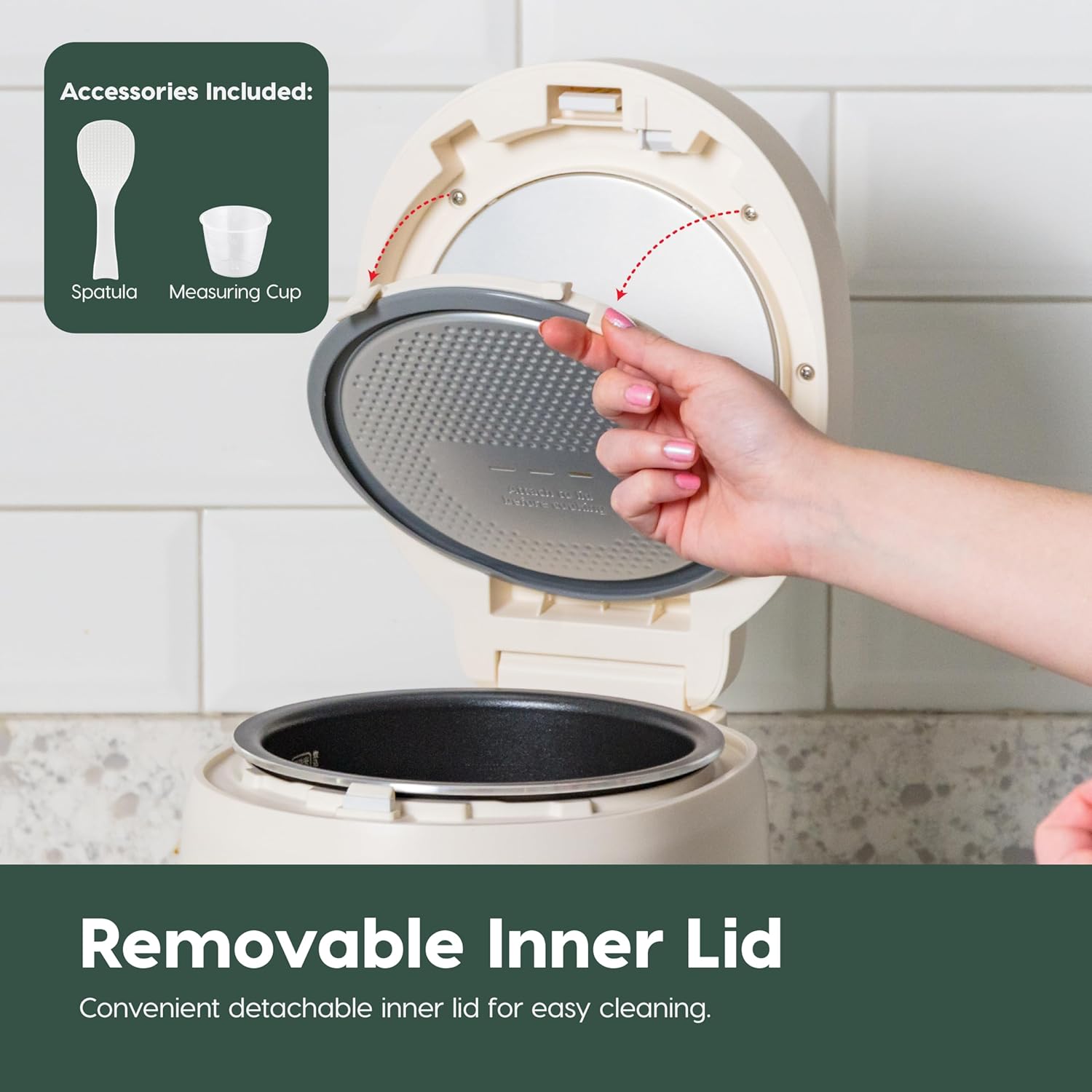 IRIS USA Micom Japanese Rice Cooker, 3-Cup Uncooked-6-Cup Cooked, Fuzzy Logic Kitchen Appliance with Recipe Presets, Slow Cooker, Steamer, Hot Pot & Warming Function - 8