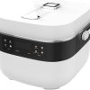 3L Smart Rice Cooker, 6-Cup Uncooked, Fuzzy Logic, Stainless steel spherical inner pot with non-stick ceramic glaze coating, Keep Warm, White - 1