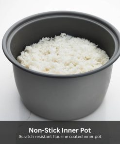 Tiger JNP-S18U-US 10 Cup Capacity White Rice Cooker with Non-Stick Inner Pot, Retractable Power Cord, and Keep Warm up to 12 hours (Urban Satin) - 3