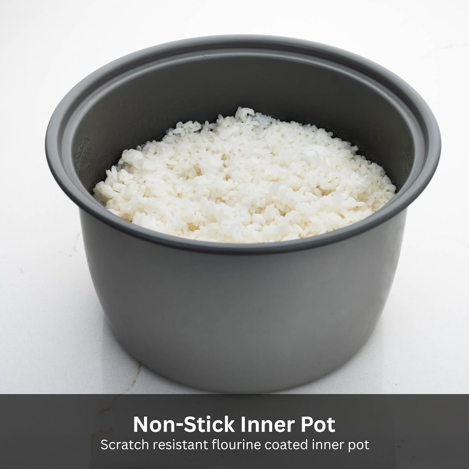 Tiger JNP-S18U-US 10 Cup Capacity White Rice Cooker with Non-Stick Inner Pot, Retractable Power Cord, and Keep Warm up to 12 hours (Urban Satin) - 3