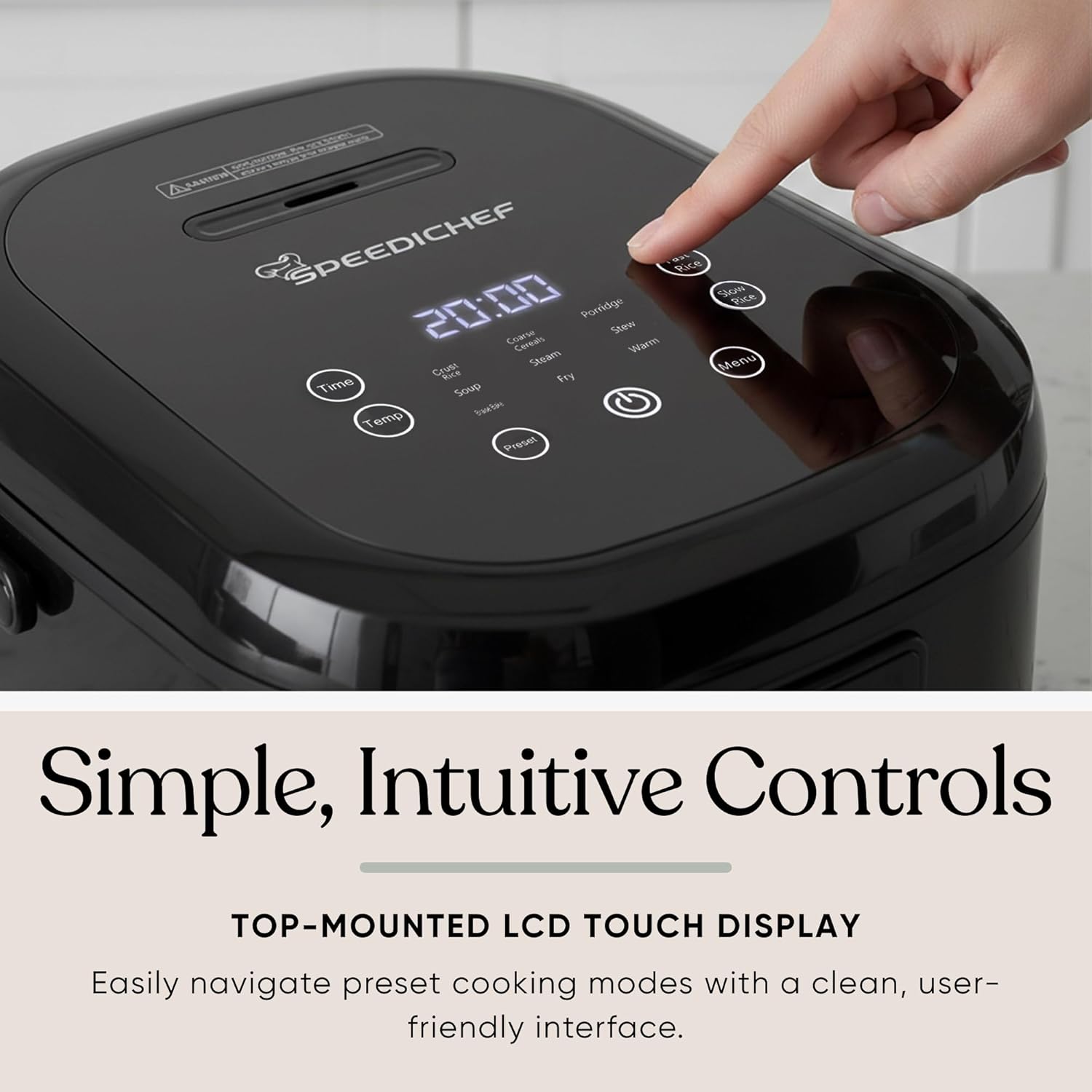 10-Cup Rice Cooker with Steamer Basket - Smart Rice Maker with Easy-to-Clean Nonstick Inner Pot - Delay Timer & Keep Warm Settings - Non-Toxic & BPA-Free - Ideal for Family Meals, Black - 5