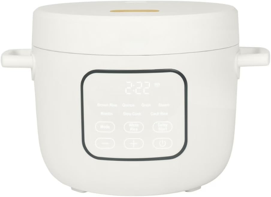 14-Cup Electric Rice Cooker with Automatic Keep Warm and Removable Nonstick Pot for Home Cooking (White) - 1