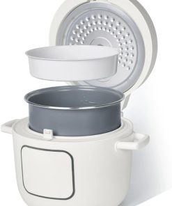 14-Cup Electric Rice Cooker with Automatic Keep Warm and Removable Nonstick Pot for Home Cooking (White) - 6