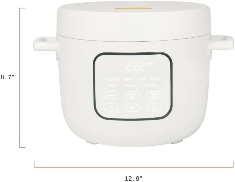 14-Cup Electric Rice Cooker with Automatic Keep Warm and Removable Nonstick Pot for Home Cooking (White) - 9
