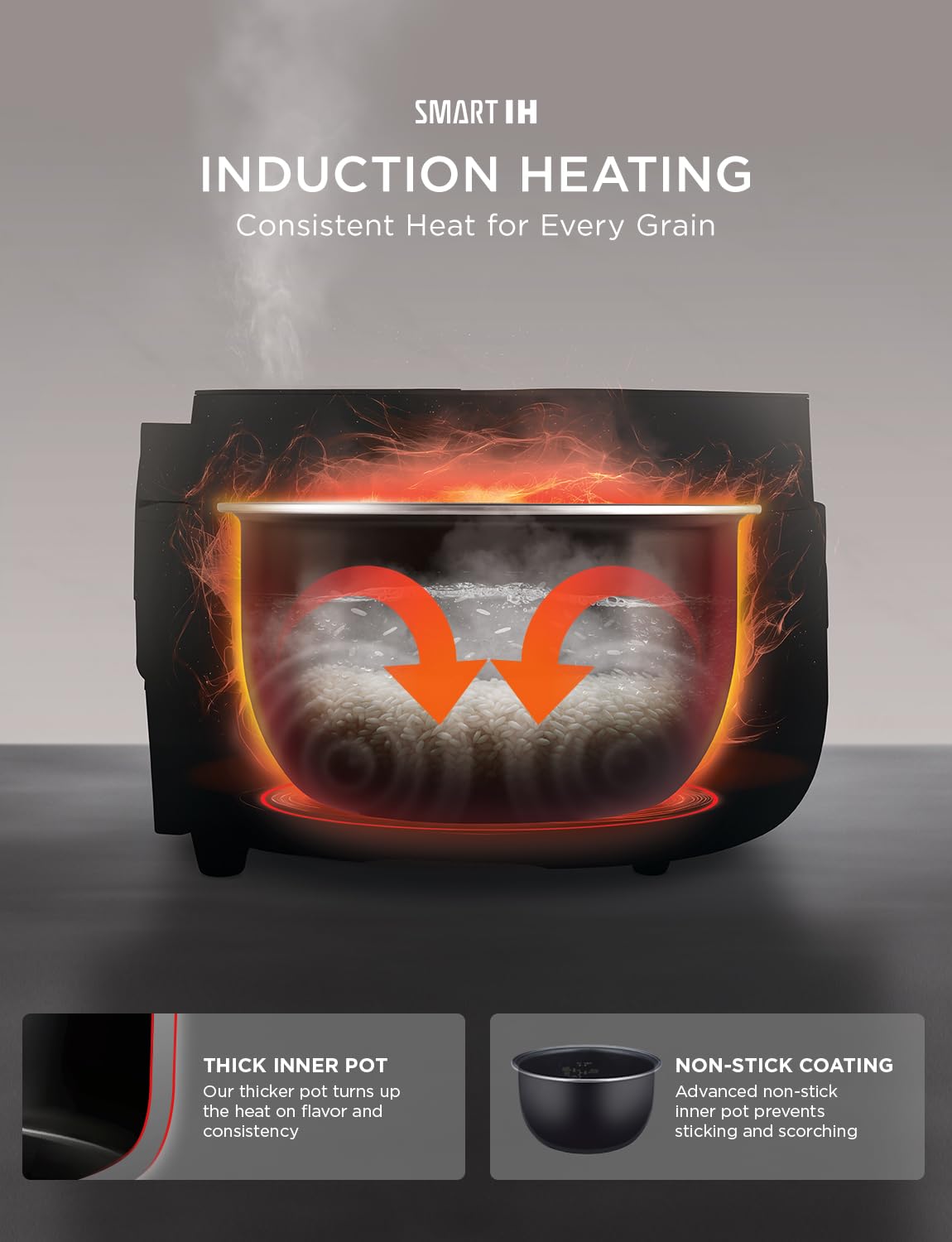 CUCKOO Micom Rice Cooker 8-Cup Uncooked - 16-Cup Cooked with Induction Heating Technology, Versatile Rice Maker with 12 Menu Options and Steam Plate, Voice Guide, White - 3