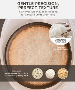 CUCKOO Micom Rice Cooker 8-Cup Uncooked - 16-Cup Cooked with Induction Heating Technology, Versatile Rice Maker with 12 Menu Options and Steam Plate, Voice Guide, White - 5