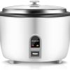 Commercial Rice Cooker, Large Capacity 30-Cup (UnCooked), 60-Cup (Cooked) with One Touch Operation and 12-Hour Keep Warm, Easy to Use and clean, 1600W, White - 1