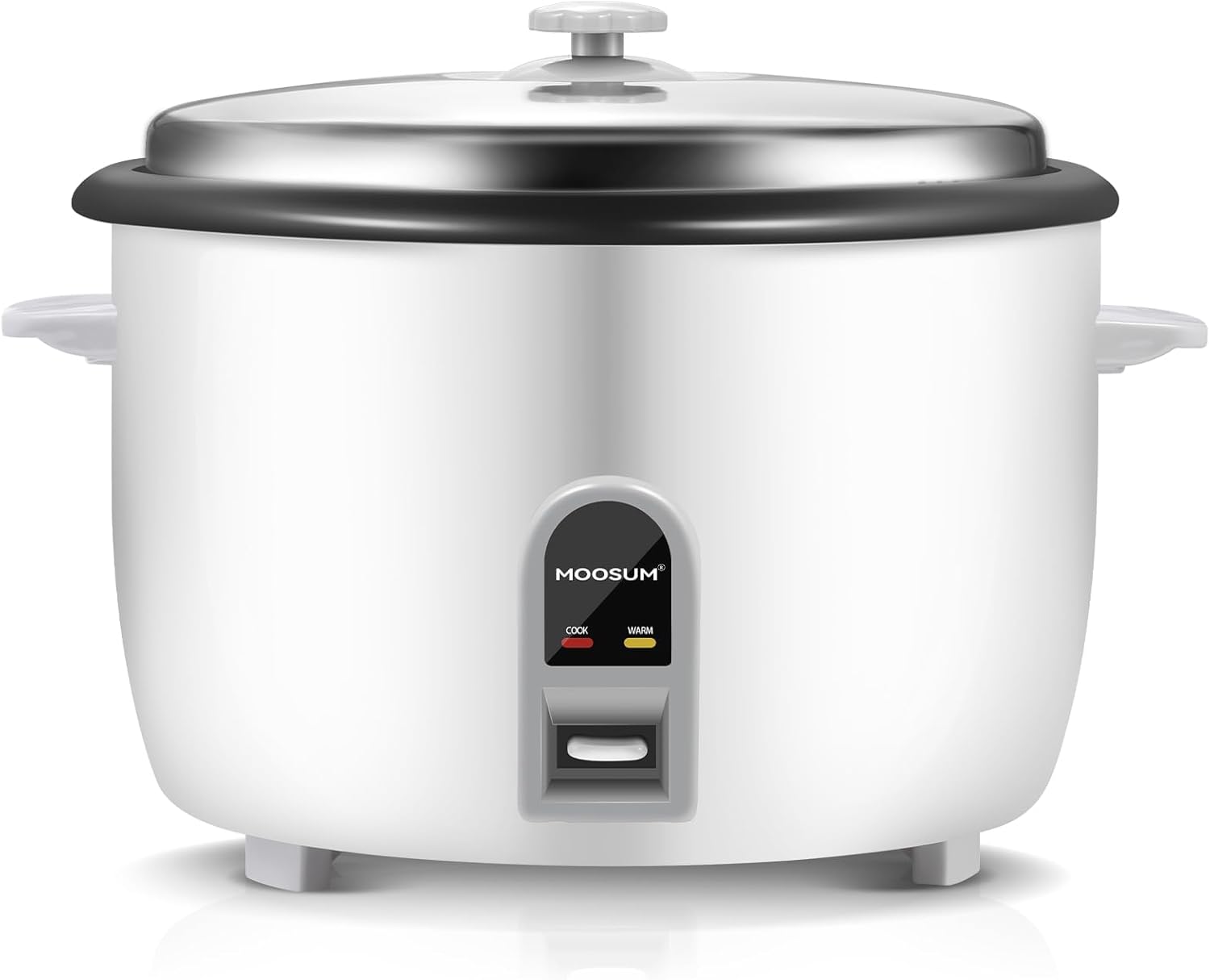 Commercial Rice Cooker, Large Capacity 30-Cup (UnCooked), 60-Cup (Cooked) with One Touch Operation and 12-Hour Keep Warm, Easy to Use and clean, 1600W, White - 1