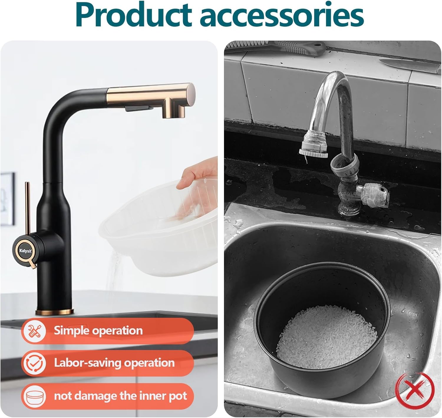 Commercial Rice Cooker, Large Capacity 30-Cup (UnCooked), 60-Cup (Cooked) with One Touch Operation and 12-Hour Keep Warm, Easy to Use and clean, 1600W, White - 2