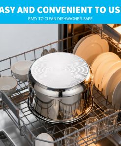 Rice Cooker 10 Cup Inner Pot Compatible with Tiger JBV-A18U, Non-Stick 304 Stainless Steel, Rice Cooker Rplacement Pot, Dishwasher Safe - 5